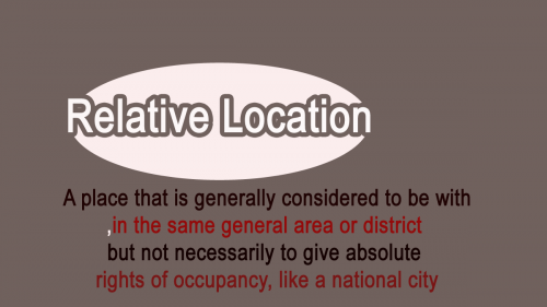 What Does Relative Location Mean In Ap Human Geography