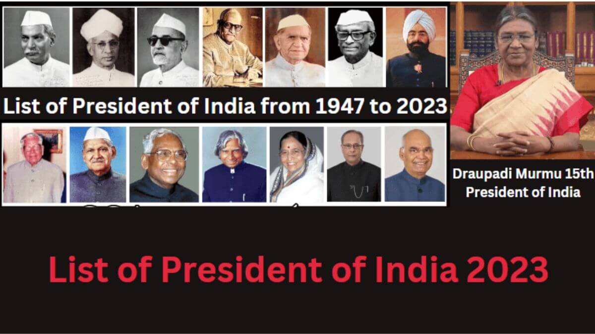 President Of India List 2023