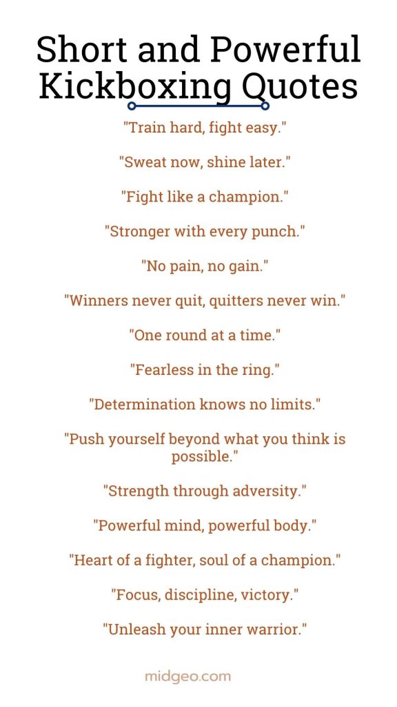 75 Motivational Kickboxing Quotes for Fighters & Fans 2 Short and Powerful Kickboxing Quotes