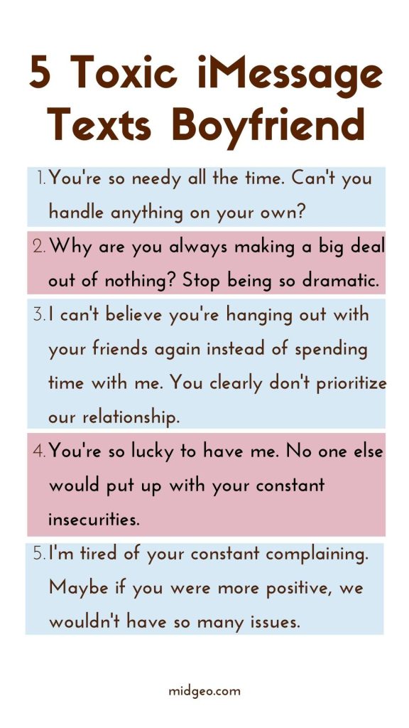 Exploring Toxic iMessage Texts: Protecting Your Privacy and Mental Health 2 5 Toxic iMessage Texts Boyfriend