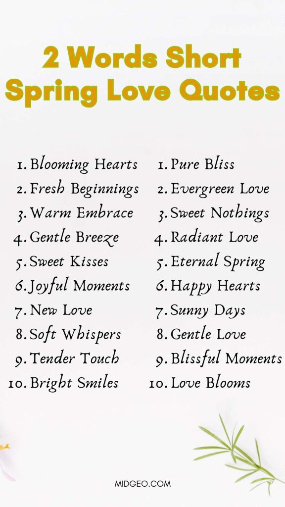 135 Heartfelt Spring Love Quotes For Him and Her 4 20 2 words Short Spring Love Quotes
