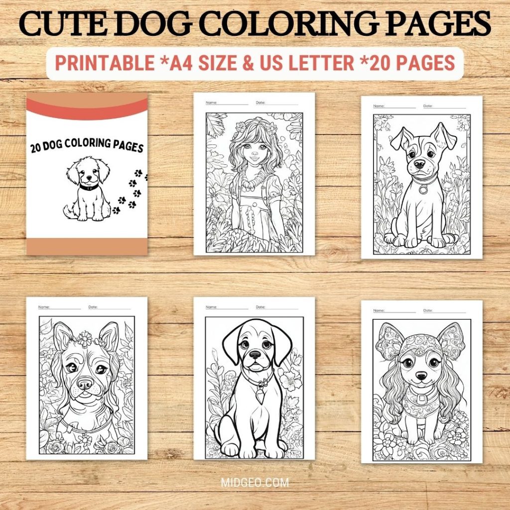 320 Cute, Unique, Funny Girl Dog Names 2 Cute dog coloring pages