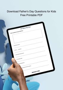 60 Fun Father's Day Questions for Kids: Engaging Conversation Starters 2 Fathers Day Questions for Kids Free Printable PDF