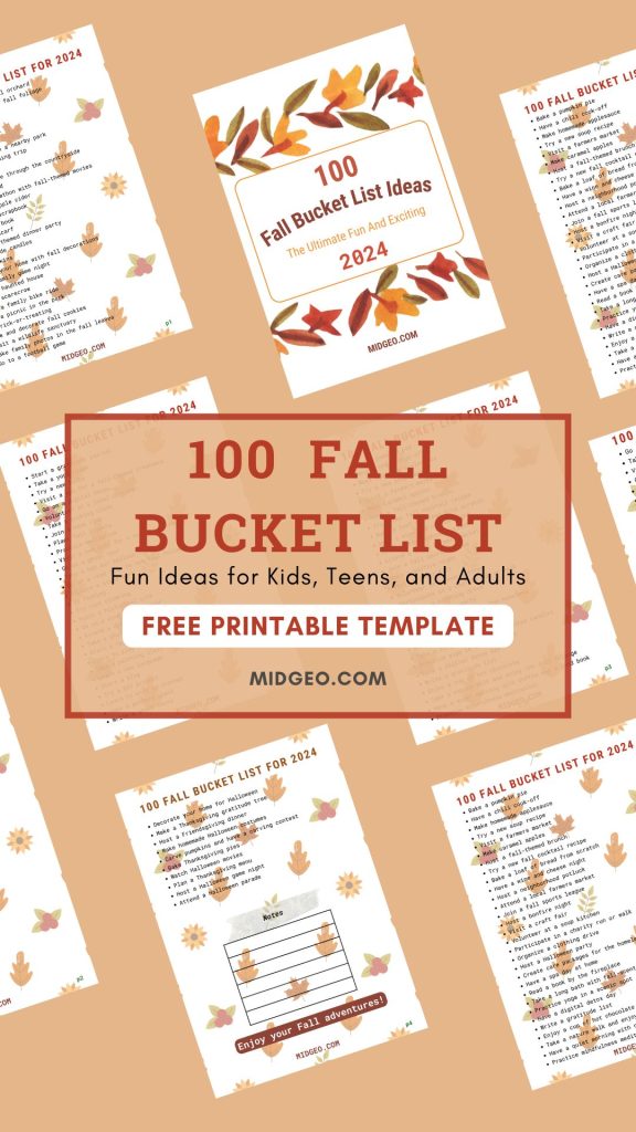 100 The Ultimate Fun And Exciting Fall Bucket List Ideas for 2025 (Autumn Bucket List) 3 Fall Bucket List Things to Do in Autumn Template Free Printable