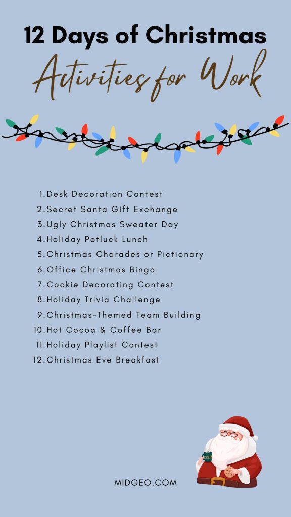 12 Days of Christmas Activities: Fun Ideas for Families, Work, and School 3 12 Days of Christmas Activities for Work