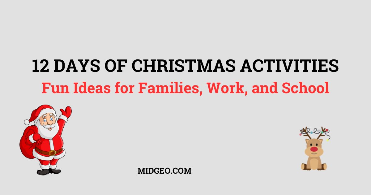 12 Days of Christmas Activities: Fun Ideas for Families, Work, and School 1 12 Days of Christmas Activities