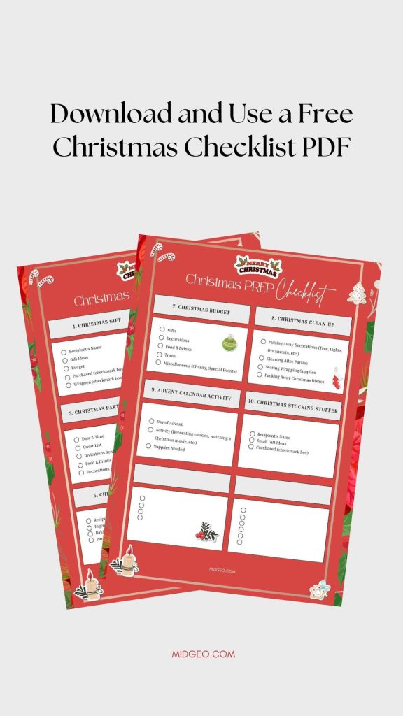 The Ultimate Things To Do Before Christmas Checklist: Stay Organized This Holiday Season 2 Download and Use a Free Christmas Checklist PDF