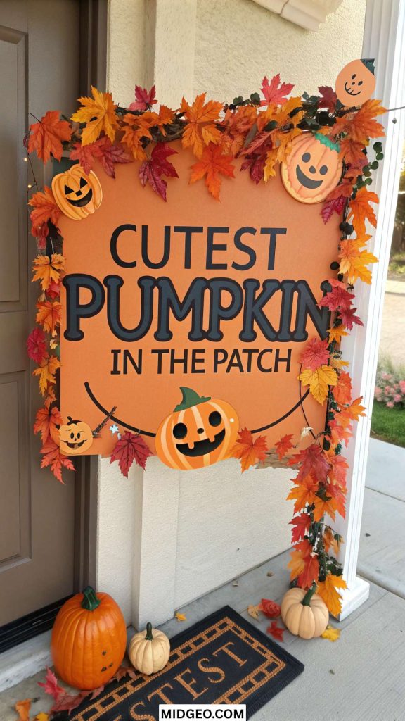 110 Best Halloween Signs and Sayings for Every Spooky Vibe 4 Pumpkin themed sayings on festive Halloween sign