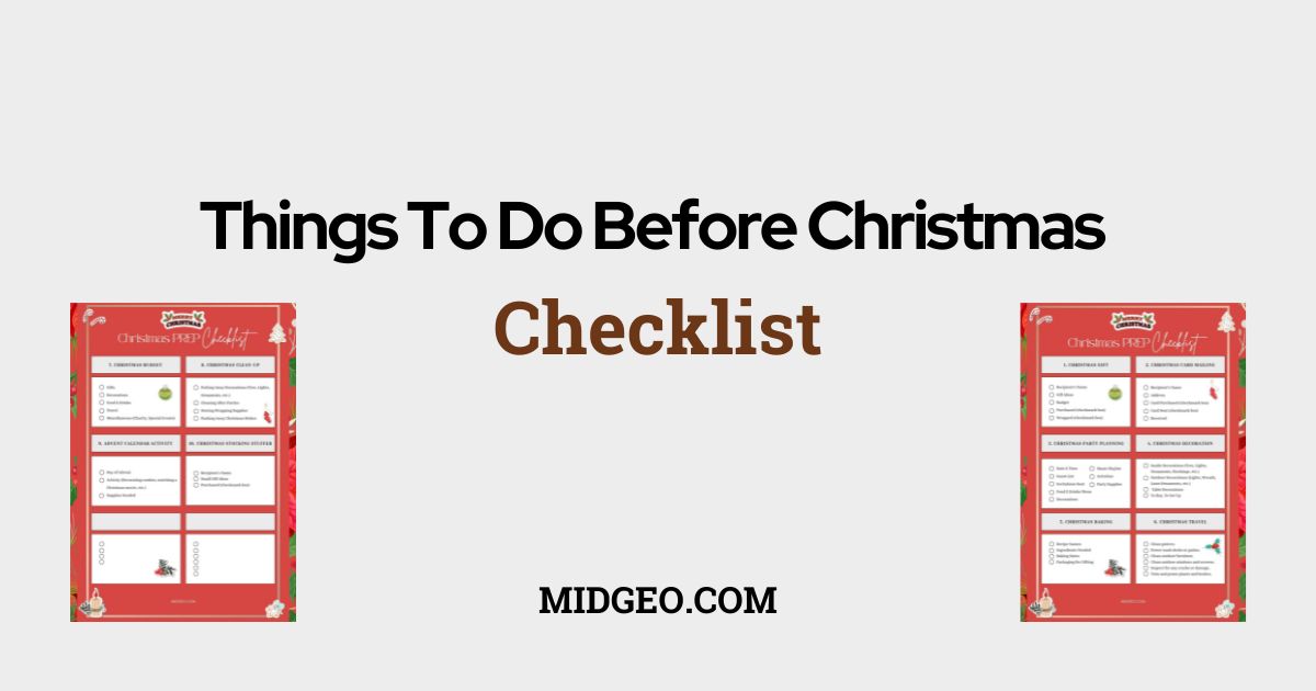 Things To Do Before Christmas Checklist