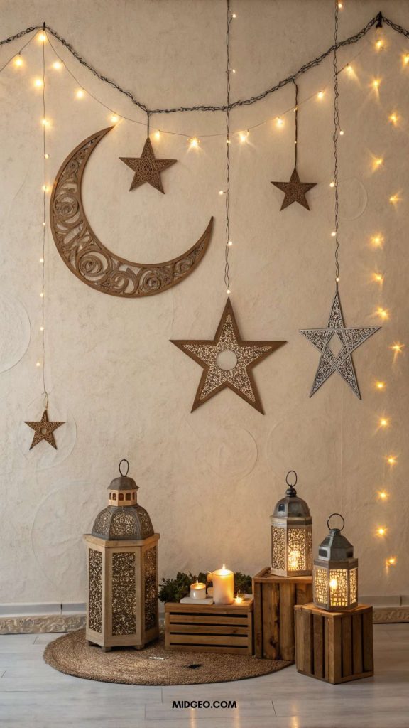 13 Stunning Ramadan Decor Ideas to Brighten Your Home 2 Crescent Moon and Star Ramadan Decor Ideas