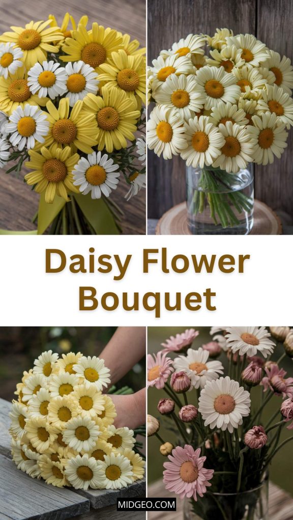 50 Beautiful Daisy Flower Quotes & Meanings for Every Color 5 Daisy Flower Bouquet