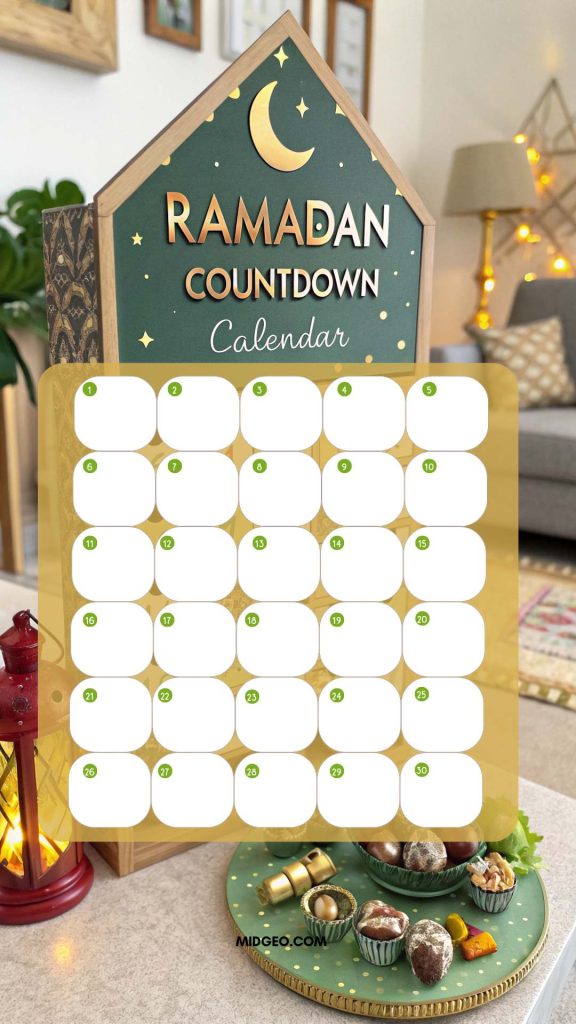 13 Stunning Ramadan Decor Ideas to Brighten Your Home 4 Ramadan Countdown Calendar Ramadan Decor Ideas