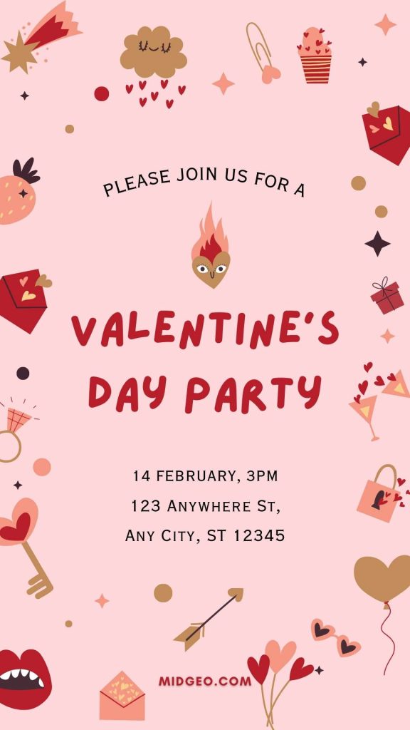 Valentine’s Day Party Ideas: Themes, Decor, Games, Invitation & Food 3 Valentine’s Day Party Invitations