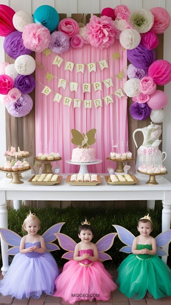 27 Magical Fairy First Birthday Party: Ideas, Decor & More 3 Fairy First Birthday Cake Food Ideas