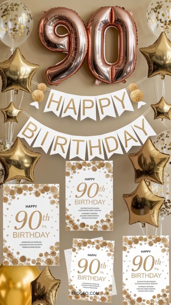 30 Unique 90th Birthday Party Ideas to Celebrate a Milestone 4 90th birthday party invitations