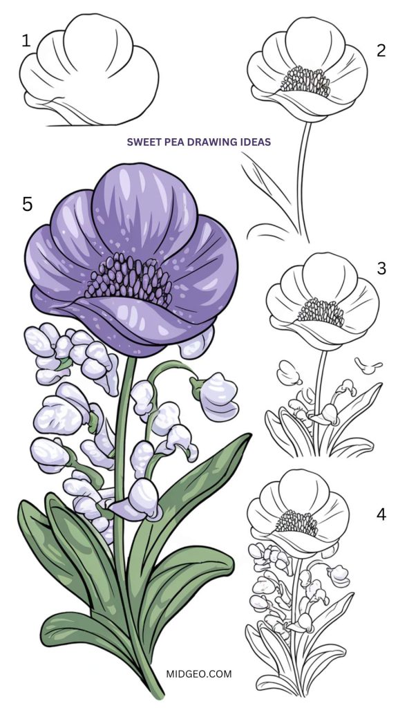 April Birth Flower: Meaning, Symbolism & Beautiful Bouquets 4 april birth flower drawing sweet pea drawing ideas