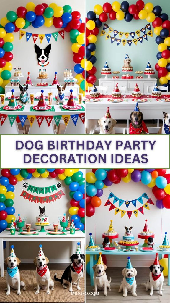 40 Dog Birthday Party Ideas: Themes, Decoration, Games & More! 3 dog birthday party decoration ideas