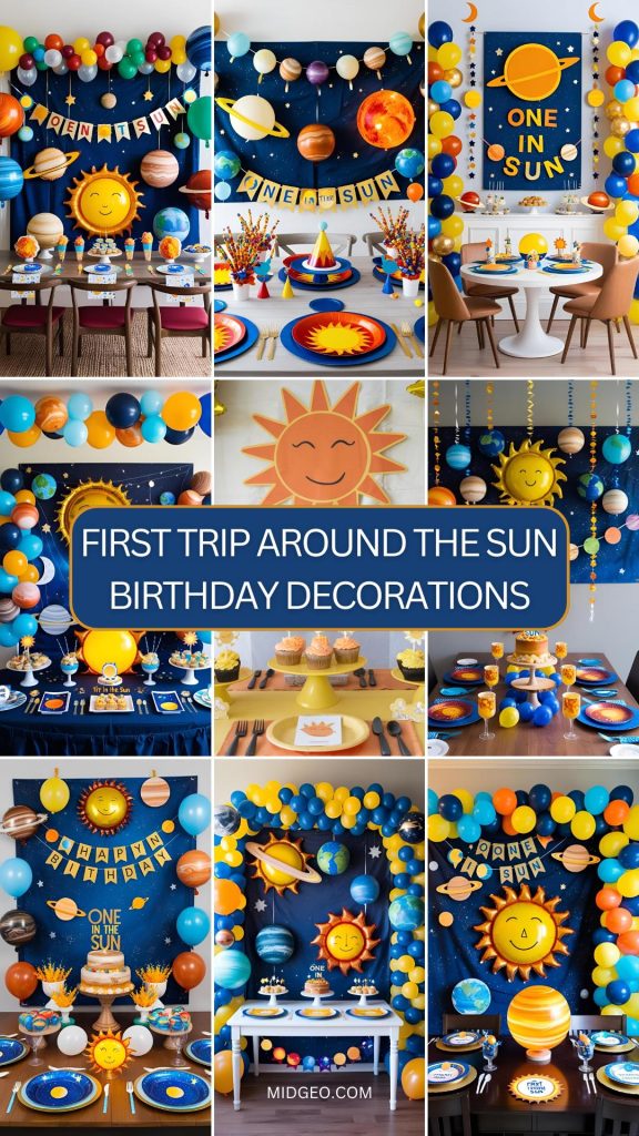 37 First Trip Around the Sun Birthday Ideas, Decor & Invitations 2 first trip around the sun birthday decorations ideas