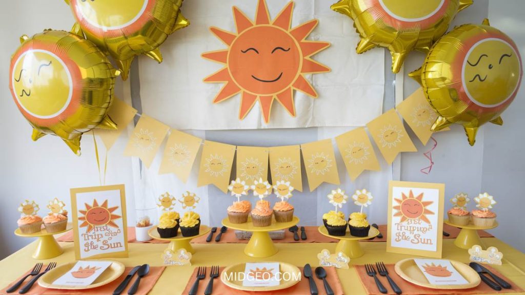 37 First Trip Around the Sun Birthday Ideas, Decor & Invitations 4 first trip around the sun birthday invitations