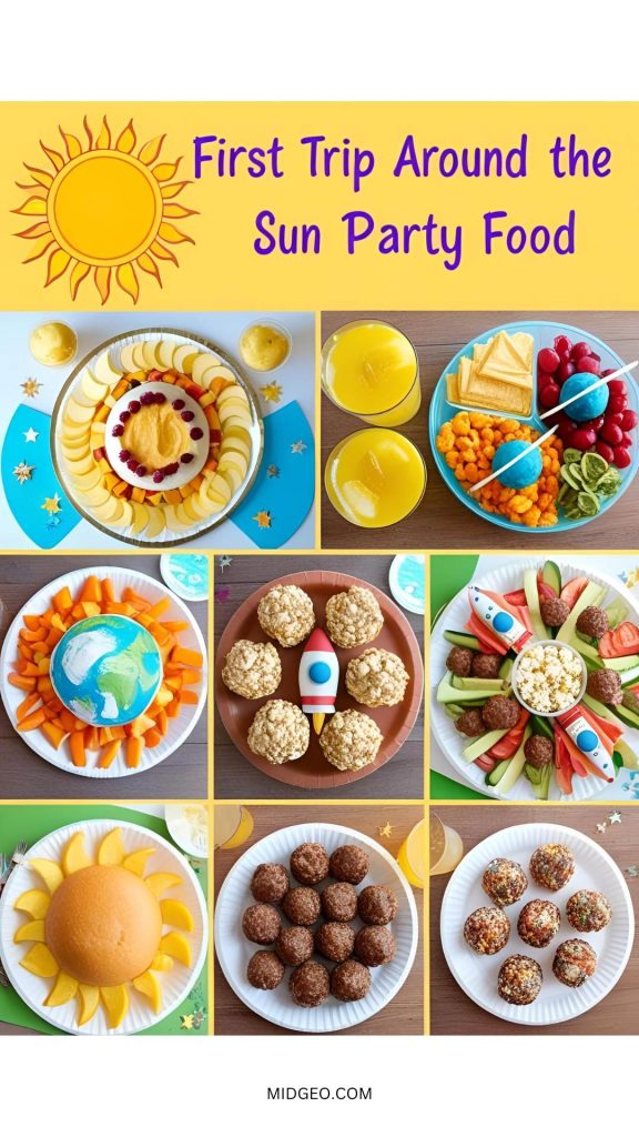 37 First Trip Around the Sun Birthday Ideas, Decor & Invitations 6 first trip around the sun party food