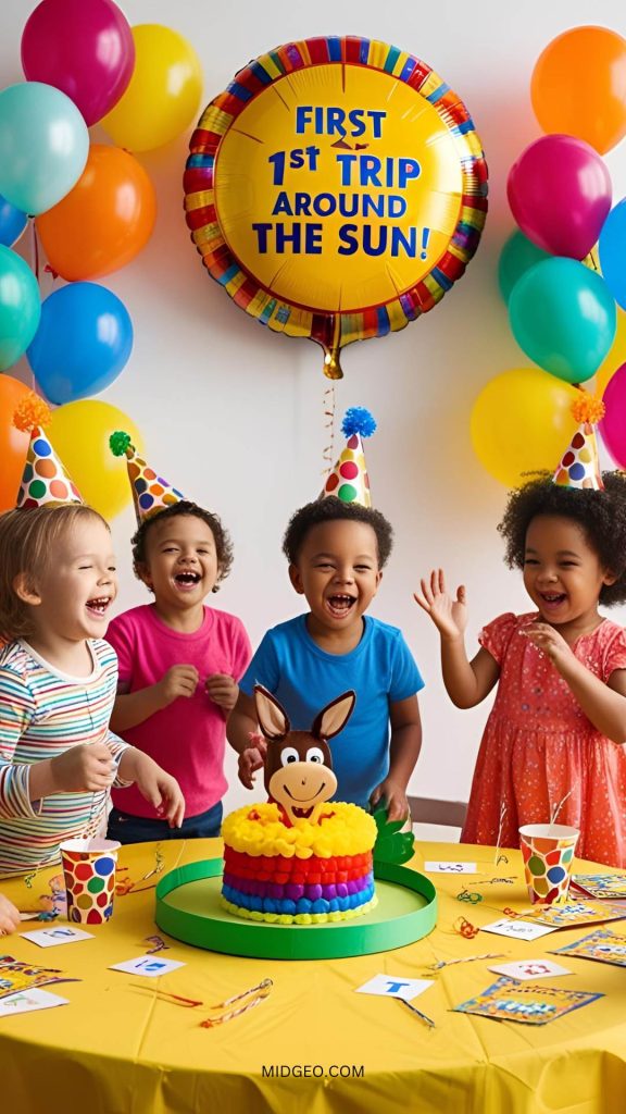 37 First Trip Around the Sun Birthday Ideas, Decor & Invitations 5 first trip around the sun party games & activities