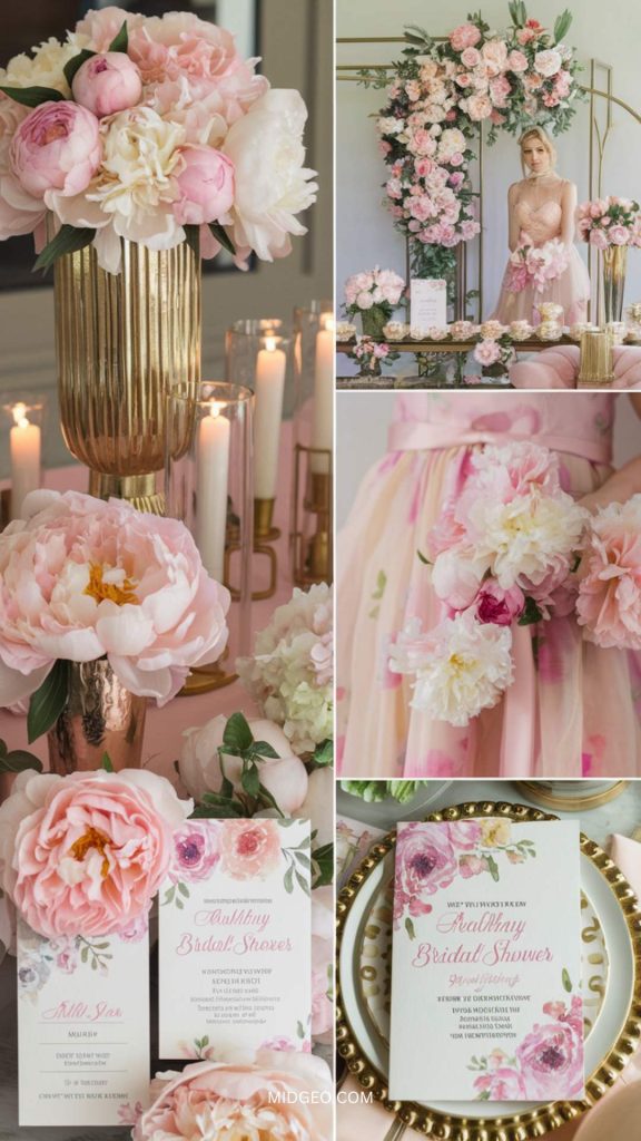 17 Elegant Floral Bridal Shower Theme Ideas for a Dreamy Celebration 3 floral bridal shower themes peony perfection