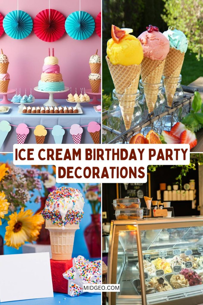 ice cream birthday party decorations