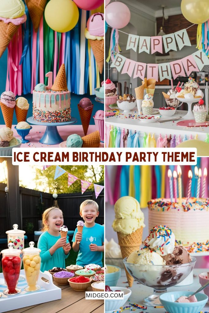 ice cream birthday party theme