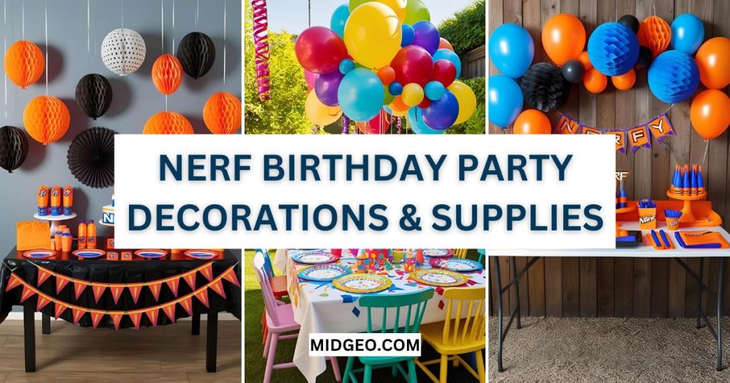 27 Nerf Birthday Party Ideas: Themes, Games & More! 4 nerf birthday party decorations & supplies