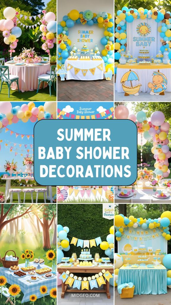37 Sunny & Sweet Summer Baby Shower Themes & Ideas 3 summer baby shower decorations