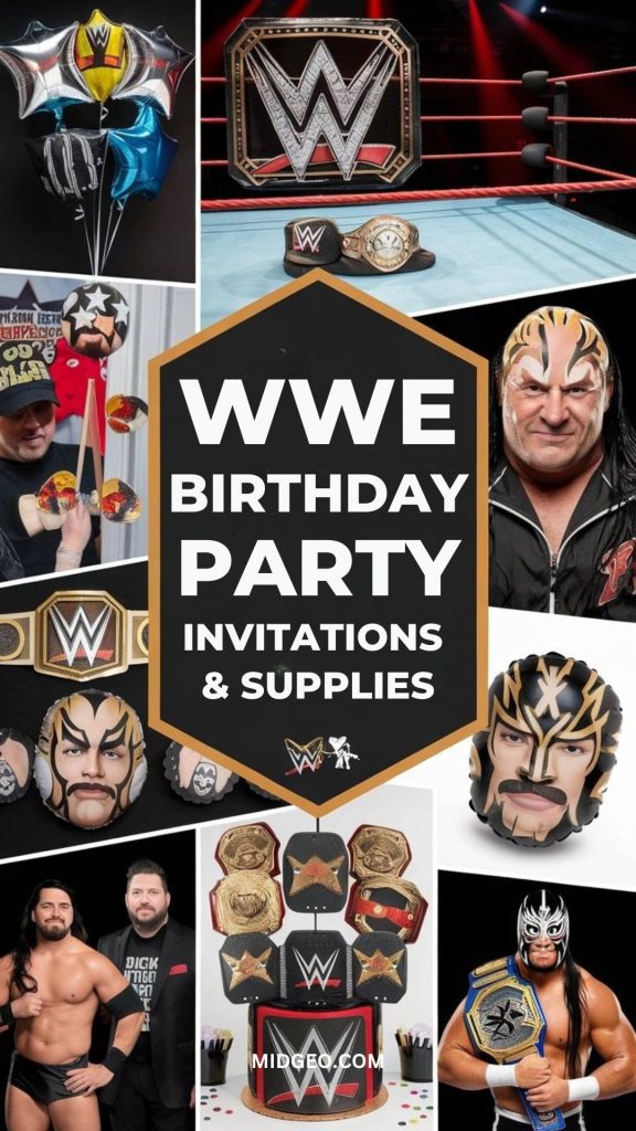 27 WWE Birthday Party Ideas for an Unforgettable Event 3 wwe birthday party invitations & supplies