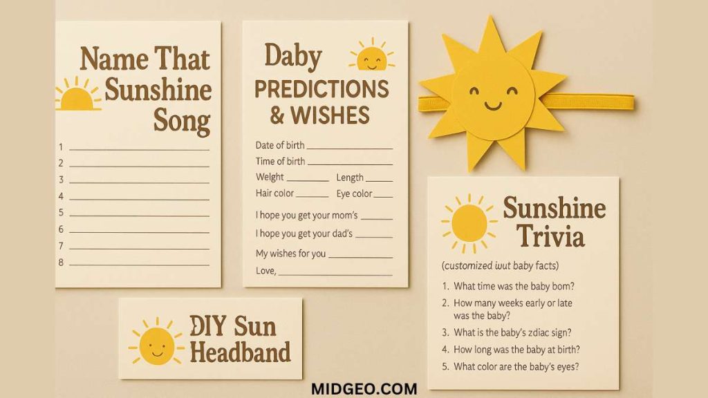 You Are My Sunshine Baby Shower Ideas to Brighten the Day 5 Games & Activities You Are My Sunshine Baby Shower