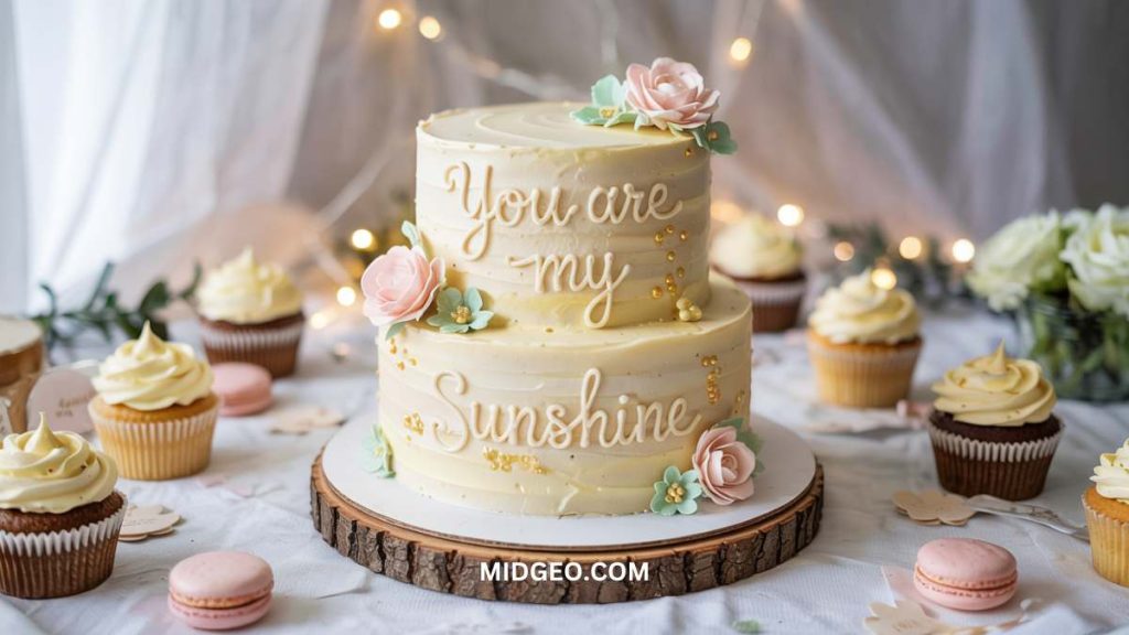 You Are My Sunshine Baby Shower Ideas to Brighten the Day 3 You Are My Sunshine Baby Shower Cake Dessert Ideas