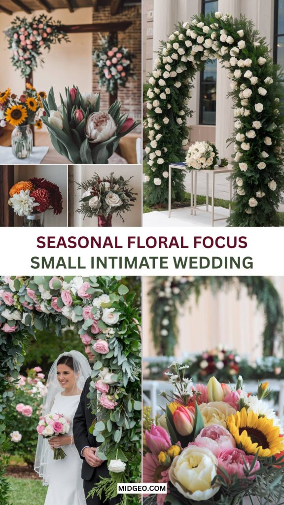 27 Small Intimate Wedding Ideas for Your Dream Day 5 seasonal floral focus small intimate wedding