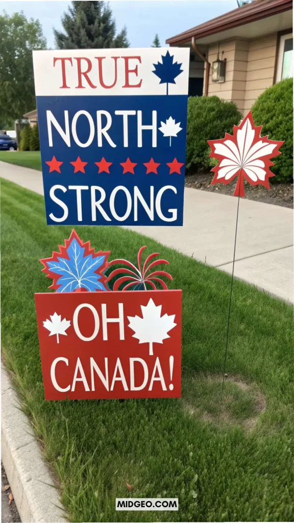 Canada Day Decorations to Wow Your Guests This Year 3 DIY Lawn Signs and Yard Stakes