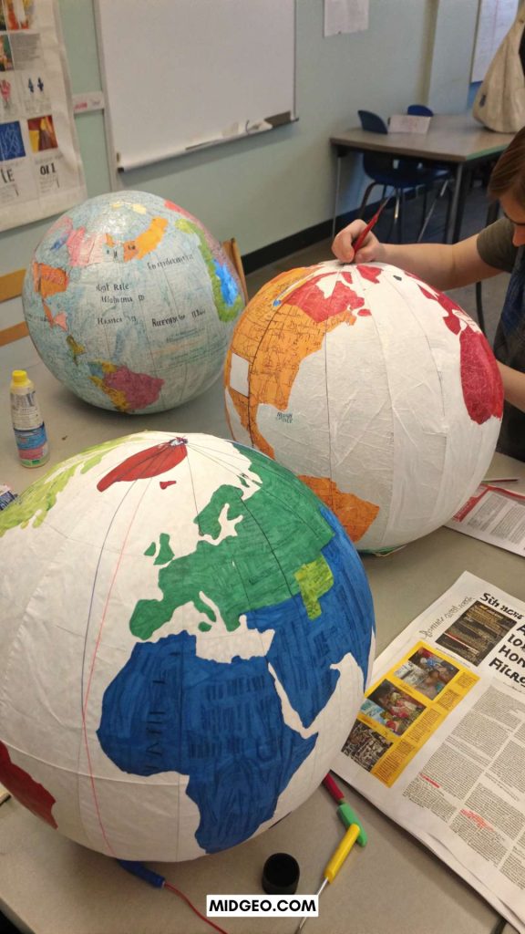 27 Fun World Environment Day Activities for Kids 6 Eco Friendly Crafts for Kids Paper Mâché Globes