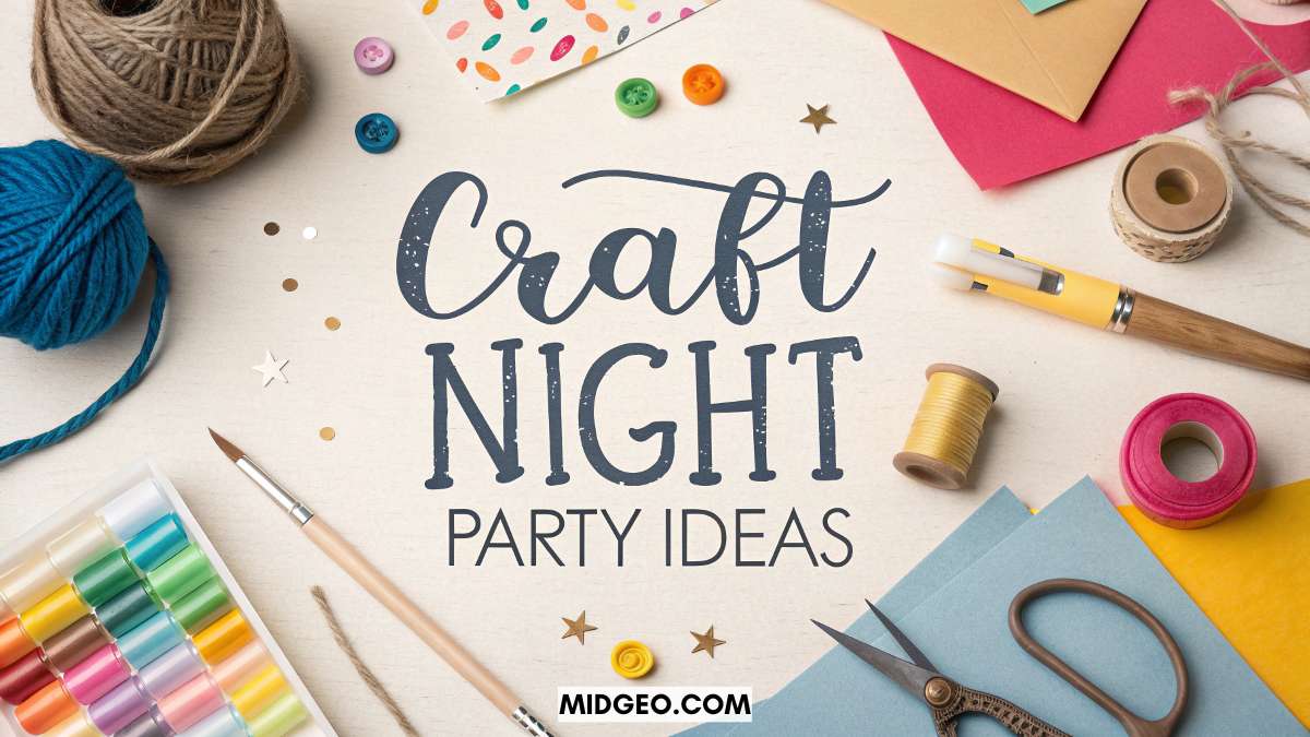 Craft Night Party Ideas (2025): Easy DIYs for a Stylish Girls’ Night In 1 Colorful craft night party decor setup