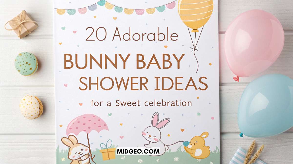 20 Adorable Bunny Baby Shower Ideas for a Sweet Celebration 1 bunny baby shower decorations with pastel balloons, bunny cake, and floral centerpieces