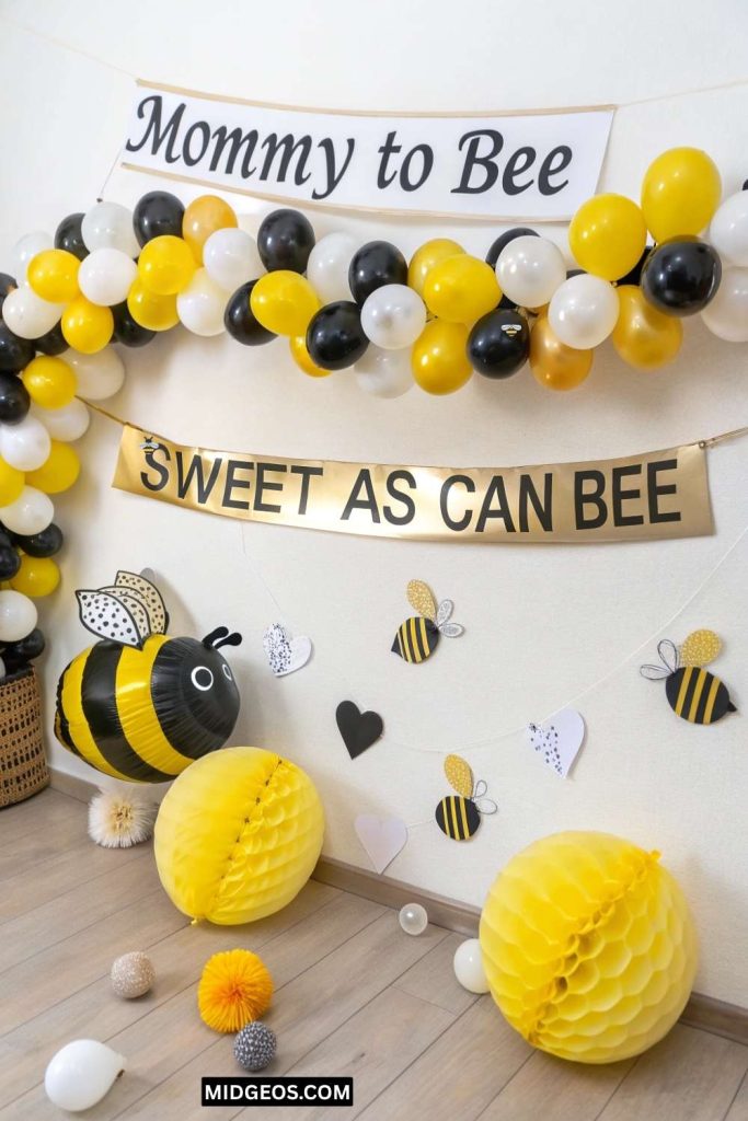Sweet Bee Themed Baby Shower Ideas You’ll Love 3 bee themed baby shower decor buzz worthy balloons & banners