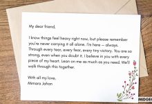 emotional letter to best friend handwritten on pretty stationery