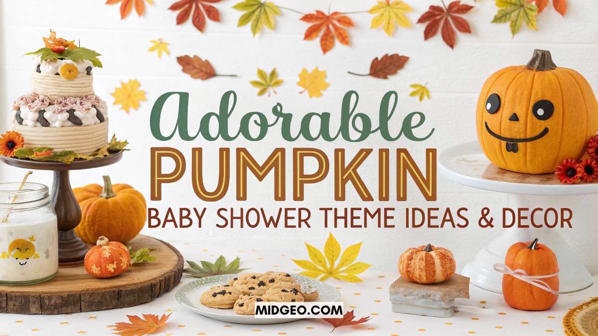 Adorable Pumpkin Baby Shower Theme Ideas & Decor 1 pumpkin baby shower theme decor with cake and cookies