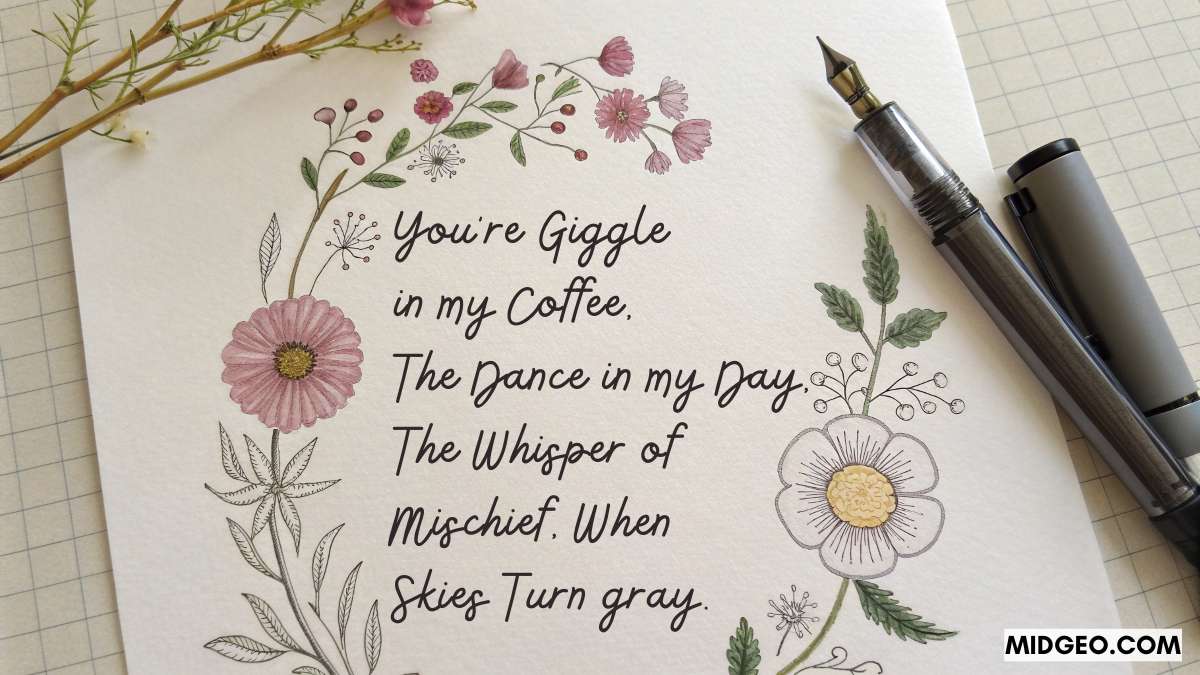 Short Poem for Best Friend Ideas (2025): Touch Hearts Now 1 short poem for best friend written in pretty calligraphy with flowers