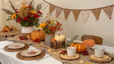 27 September Baby Shower Ideas (2025): Cozy, Seasonal & Stylish Celebrations for Every Mom-to-Be 8 Cozy September baby shower ideas setup with fall florals, rustic tableware, and seasonal decorations