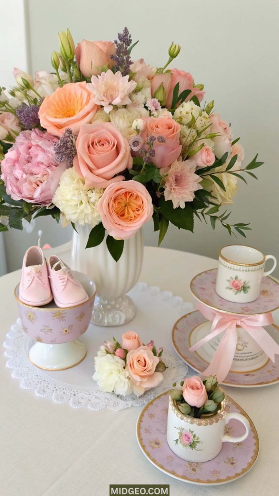 Baby Shower Centerpiece Ideas (2025): Elegant, Simple & Budget-Friendly Ideas for the Perfect Baby Shower Table 9 Floral Baby Shower Centerpieces Baby Shower Centerpieces for Girls
