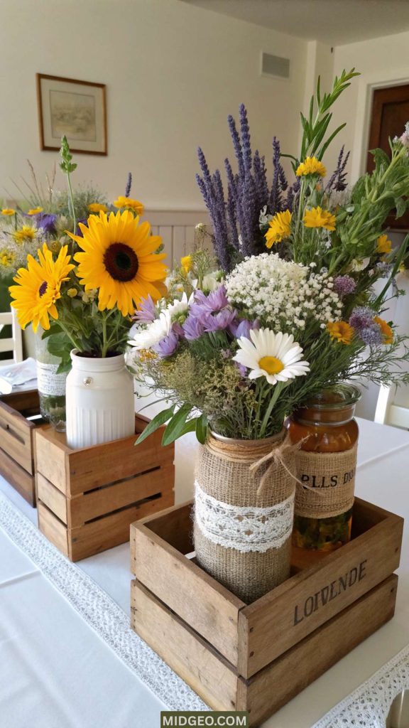Baby Shower Centerpiece Ideas (2025): Elegant, Simple & Budget-Friendly Ideas for the Perfect Baby Shower Table 6 Floral Baby Shower Centerpieces Rustic Floral Centerpieces
