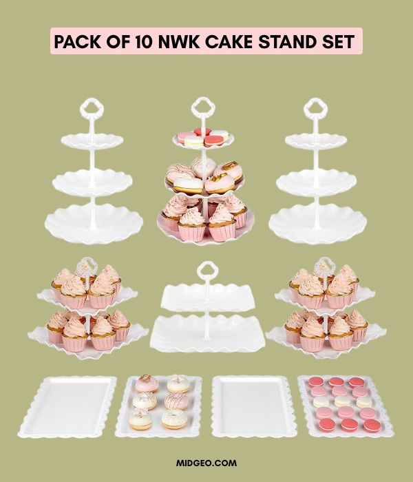 Pack of 10 NWK Cake Stand Set