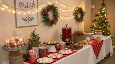 December Baby Shower Ideas for 2025: Cozy, Festive & Heartwarming Ways to Celebrate 7 festive december baby shower with cozy winter décor, hot cocoa bar, and holiday themed table settings