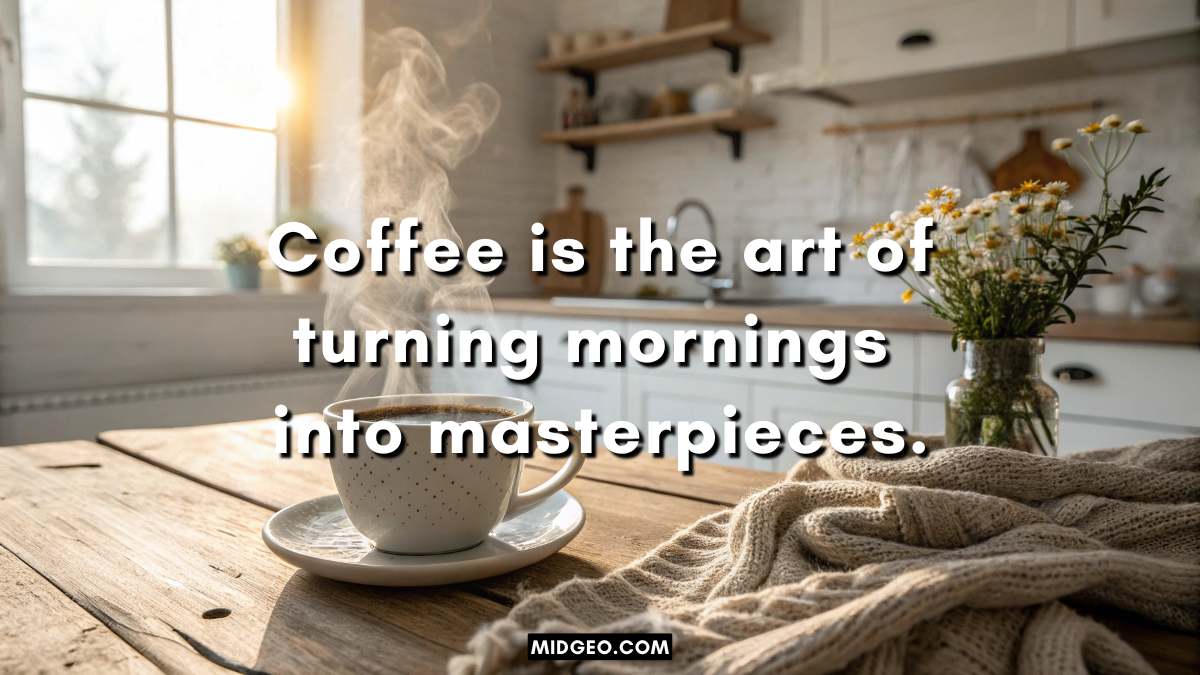 150 Aesthetic Coffee Quotes to Brighten Your Mornings, Spark Joy & Fuel Your Day 1 Aesthetic coffee quotes with morning coffee vibes