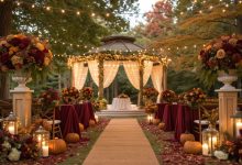 romantic fall wedding ideas with elegant color schemes and cozy autumn decor