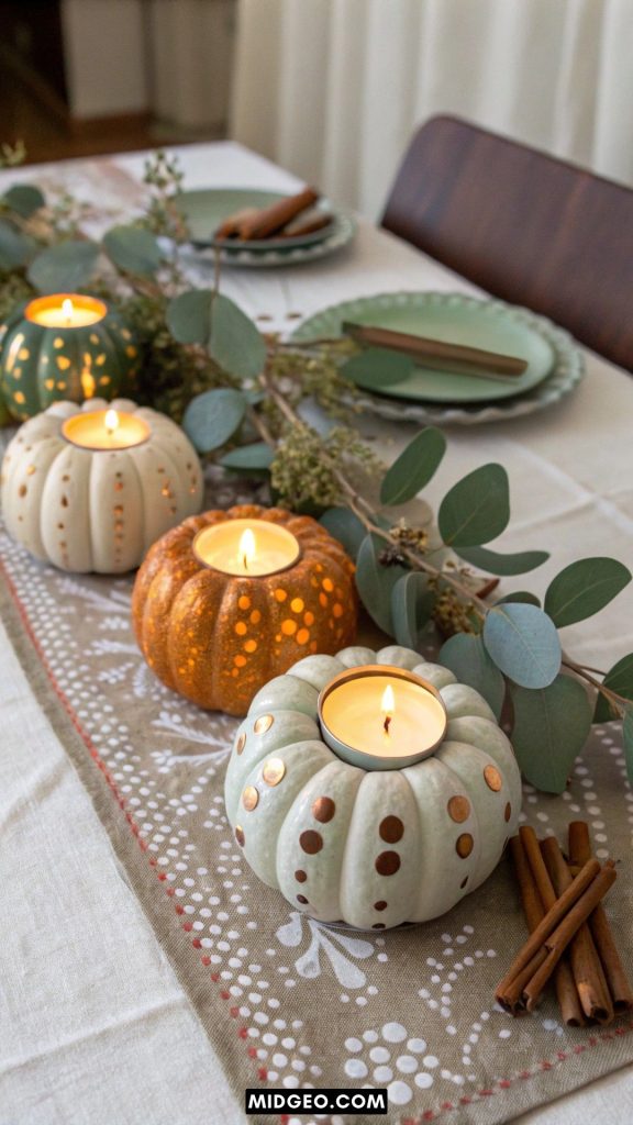 21+ Thanksgiving Crafts for Adults: Creative & Easy DIY Ideas to Decorate Your Home in 2025 2 DIY Pumpkin Candle Holders